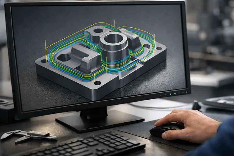 مسیر ابزار در CAM و نقش G-code در ماشینکاری CNC