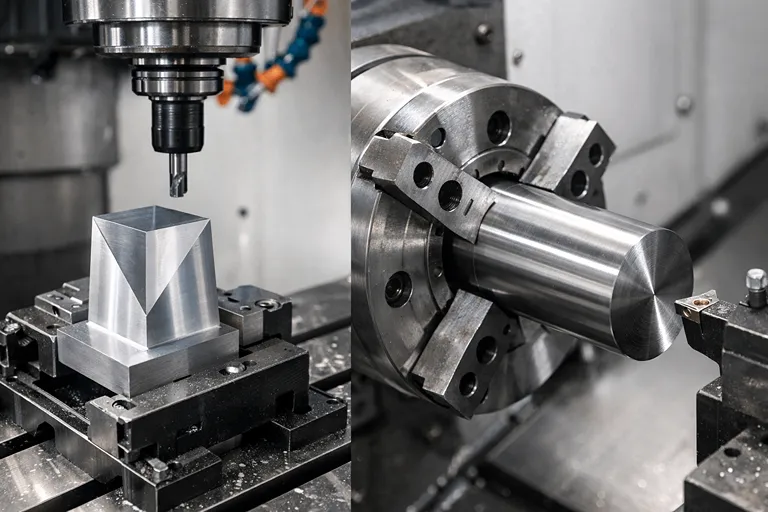 تفاوت فرز CNC و تراش CNC برای انتخاب روش ساخت قطعه