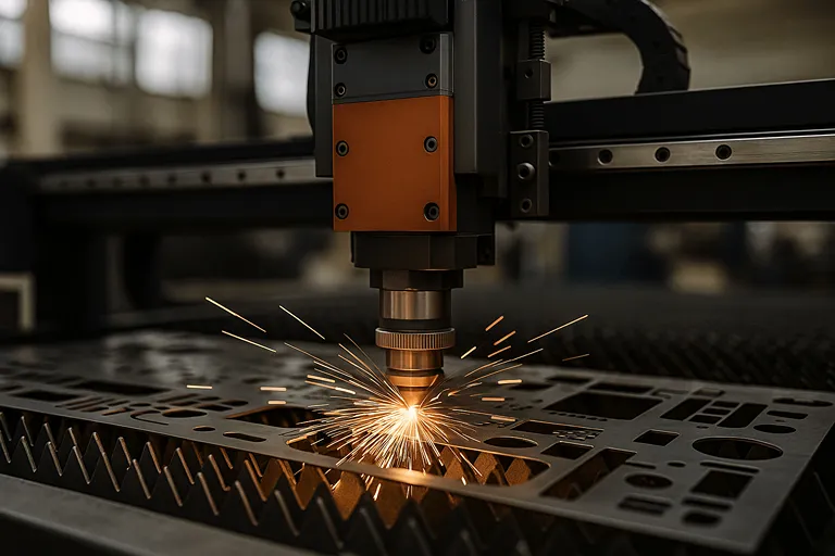 برش لیزری قطعات فلزی